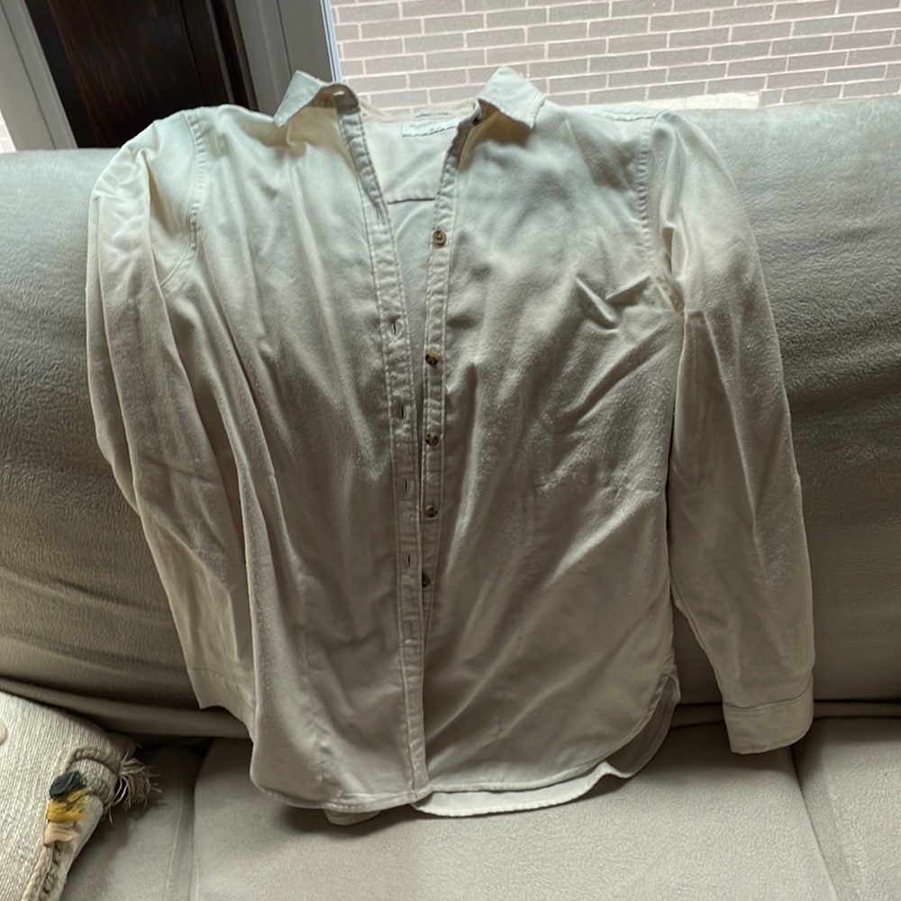 Abercrombie Boyfriend Cream Flannel